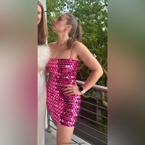 Hello Molly Runaway Cortez Mini Dress Pink